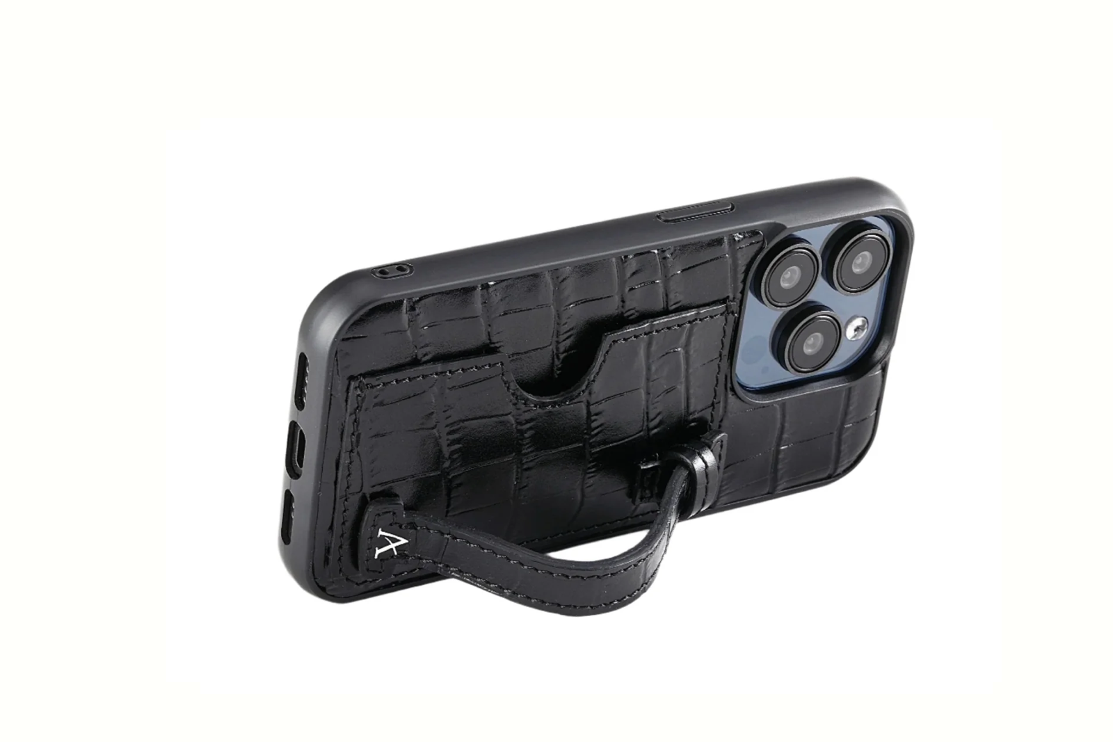 The Leather Card Holder Finger Loop Case