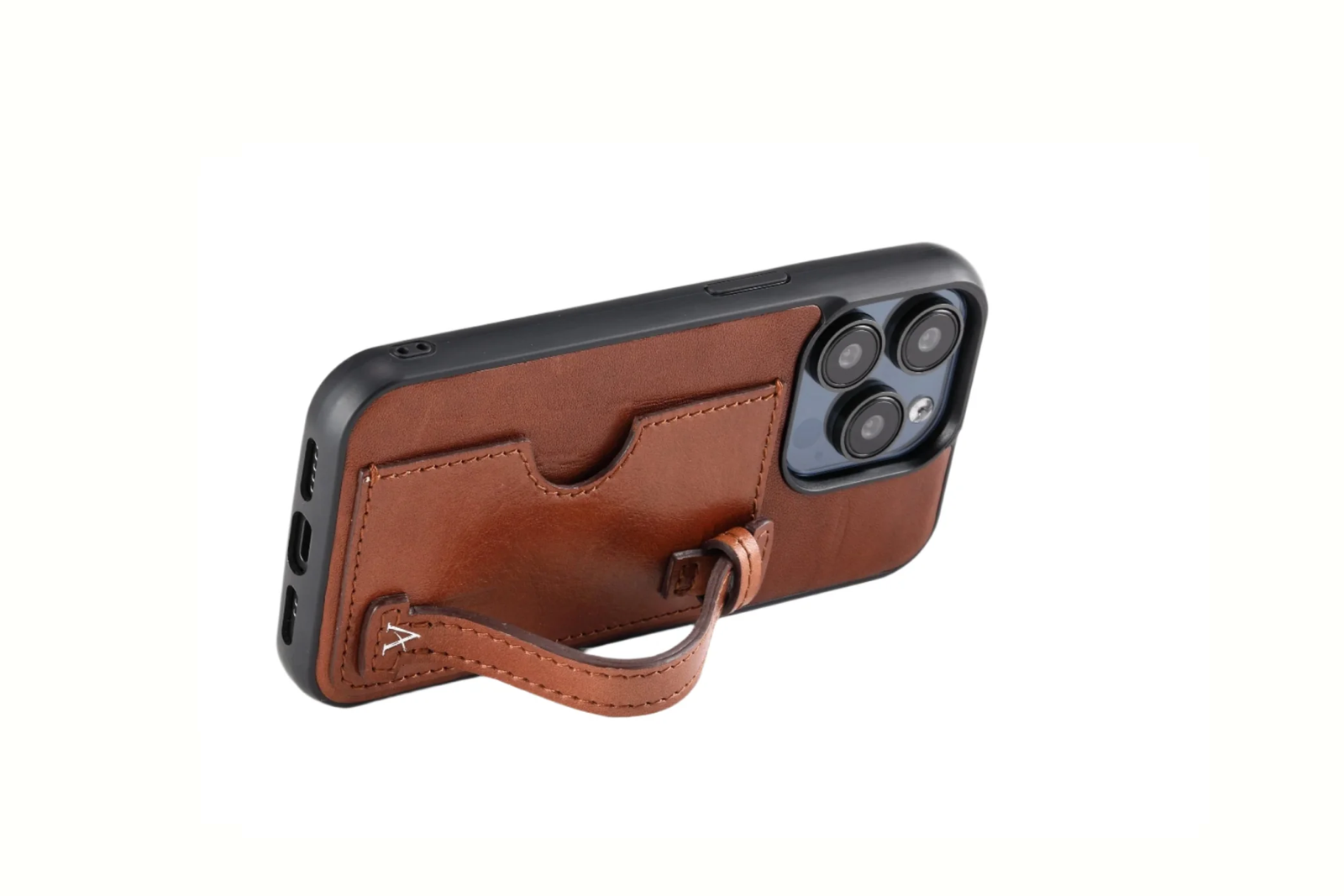 The Leather Card Holder Finger Loop Case