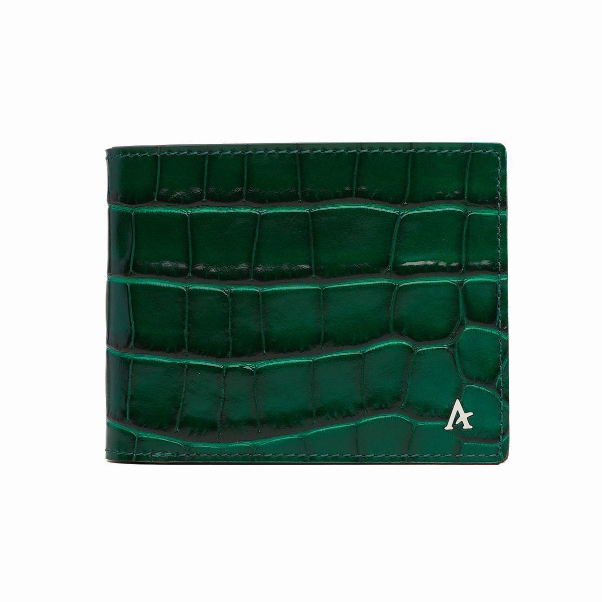 Leather Bi-Fold Wallet (Croc) - Affluent