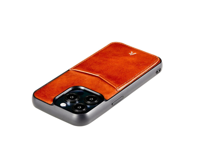 Leather Card Holder Case for iPhone 15 Pro Ultra Protective - Affluent