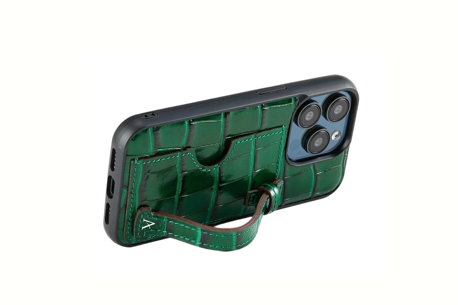 The Leather Card Holder Finger Loop Case