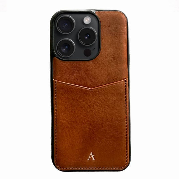 Leather Card Holder Case for iPhone 15 Pro Max Ultra Protective - Affluent