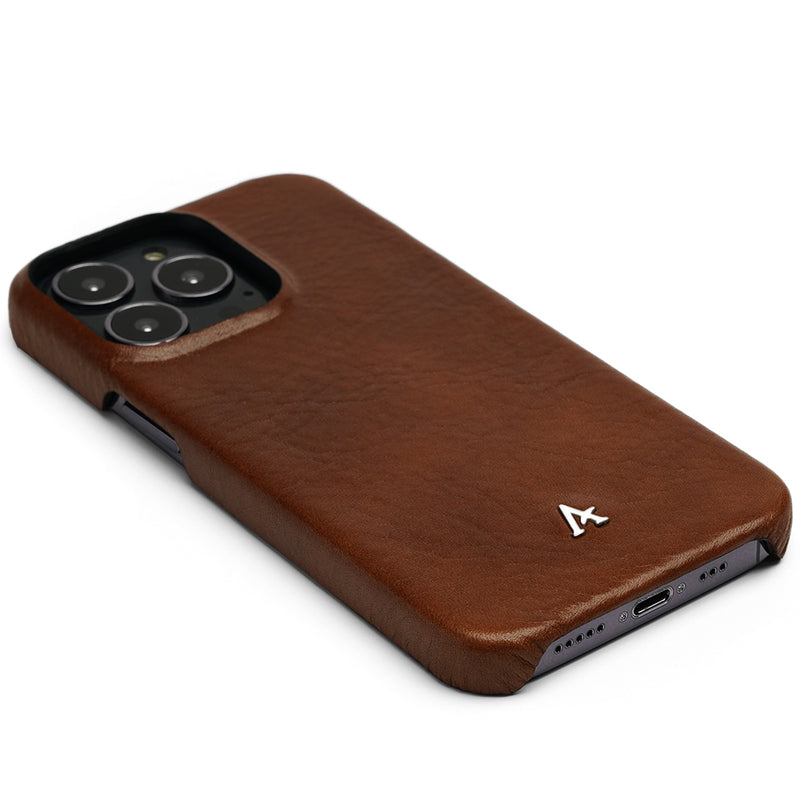 Leather iPhone 13 Pro Max Ultra Slim Case (Natural) - Affluent