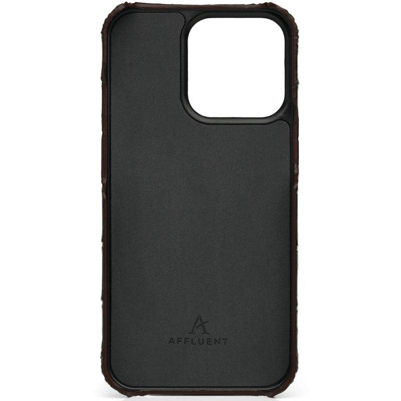 Leather iPhone 13 Pro Ultra Slim Case (Croc) - Affluent