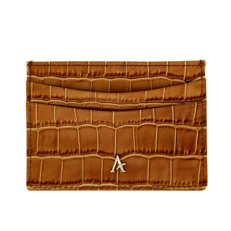 Leather Card Holder (Croc) - Affluent