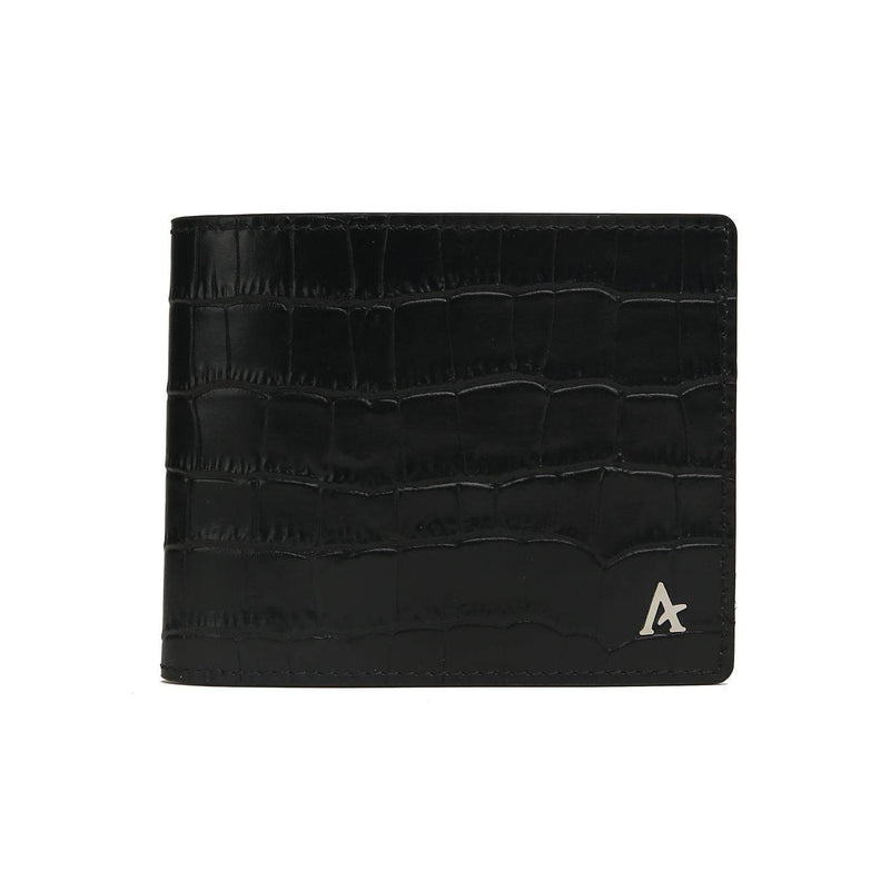 Leather Bi-Fold Wallet (Croc) - Affluent