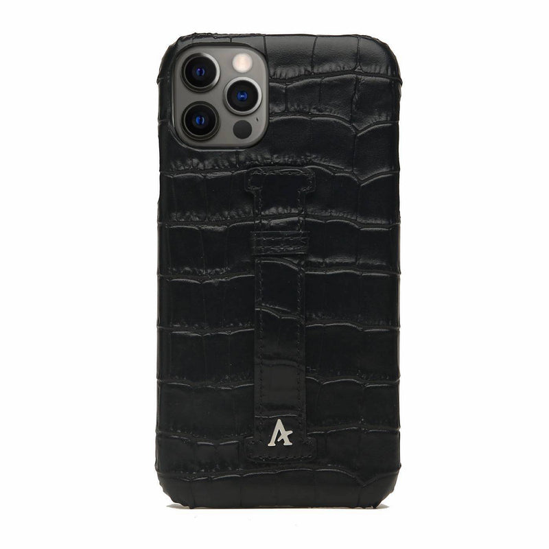 Leather Finger Loop iPhone 14 Pro Case - Affluent