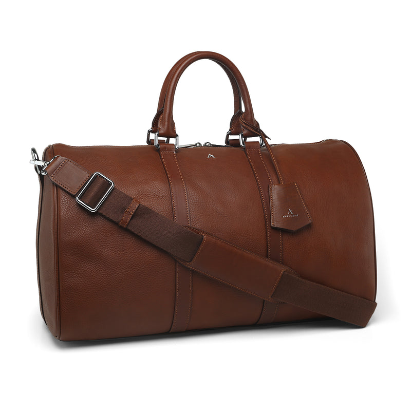 Leather Duffle Bag (Brown) - Affluent