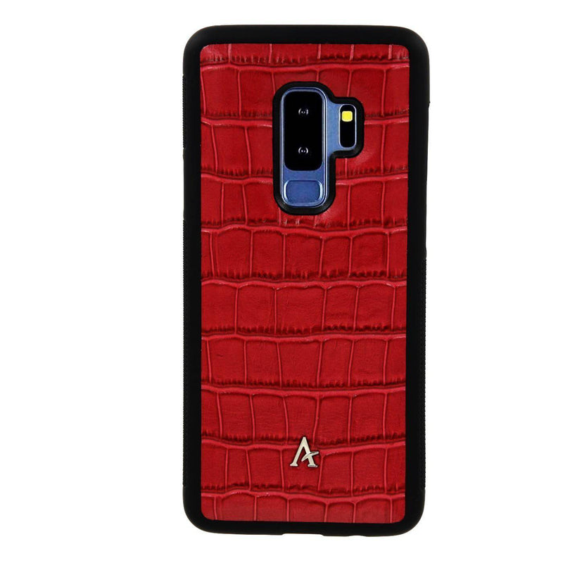 Crocodile Embossed Leather Samsung Galaxy S9+ Cases - Affluent
