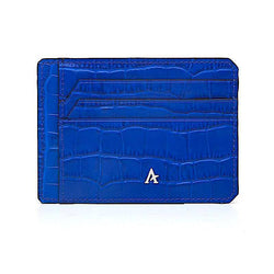 Slim Leather Card Holder (Croc) - Affluent