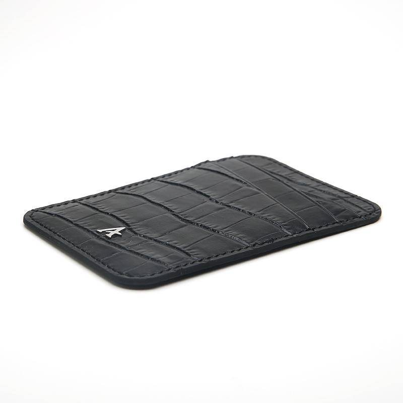 Leather MagSafe Card Holder (Croc) - Affluent