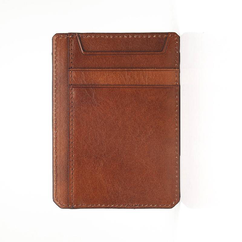 Slim Leather Card Holder - Affluent