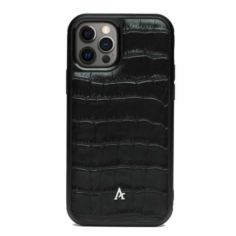 Leather Ultra Protect iPhone 12/12 Pro Case (Croc) - Affluent