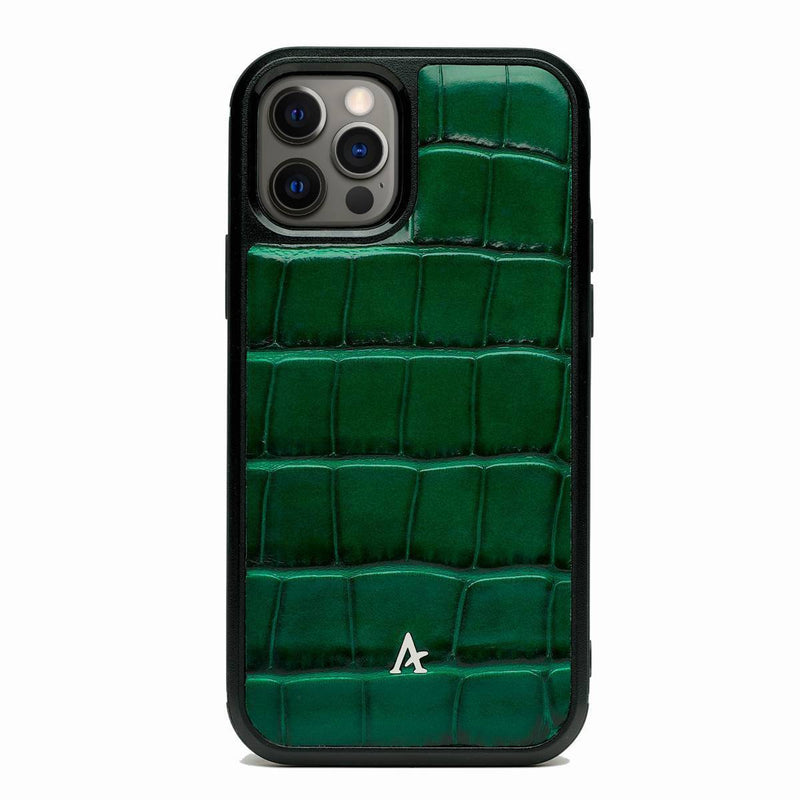Leather Ultra Protect MagSafe iPhone 12 Pro Case (Croc) - Affluent