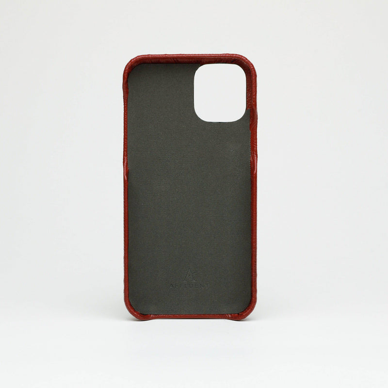 Leather iPhone 12/12 Pro Card Slot Finger Loop Case - Affluent