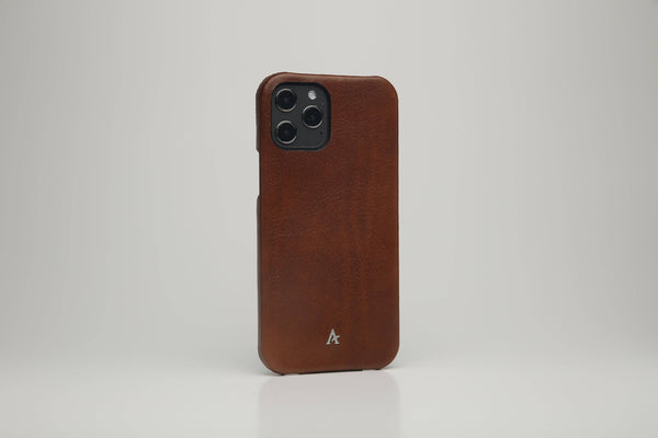 Leather iPhone 12/12 Pro Ultra Slim Case (Natural) - Affluent