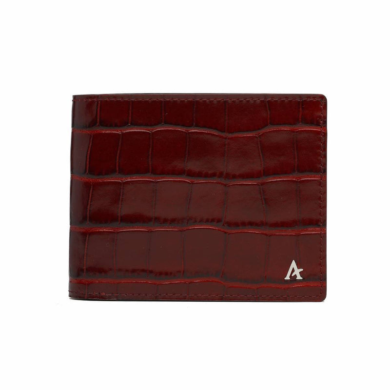 Leather Bi-Fold Wallet (Croc) - Affluent