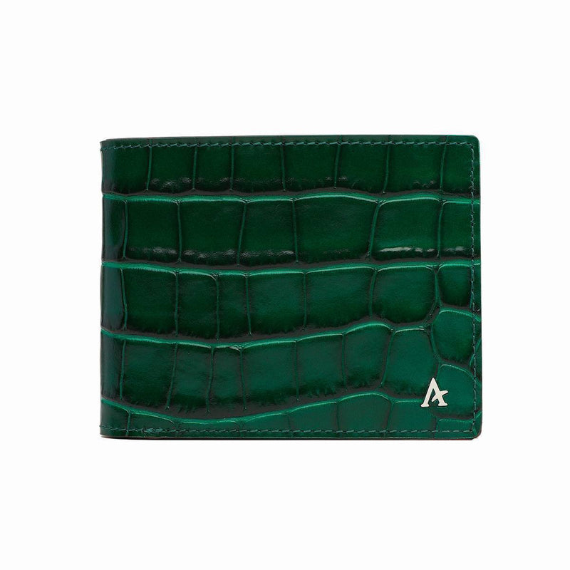 Leather Bi-Fold Wallet (Croc) - Affluent