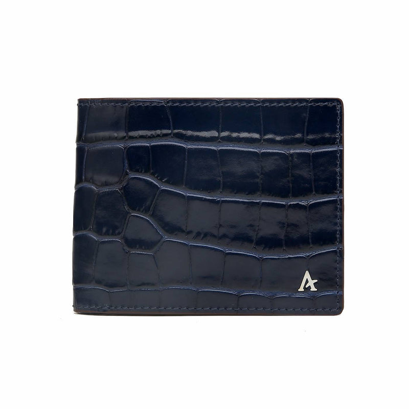 Leather Bi-Fold Wallet (Croc) - Affluent