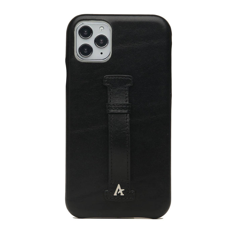 Leather Finger Loop iPhone 11 Pro Max Case (Natural) - Affluent